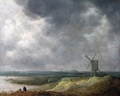 Windmill by a River by Jan Josephsz van Goyen